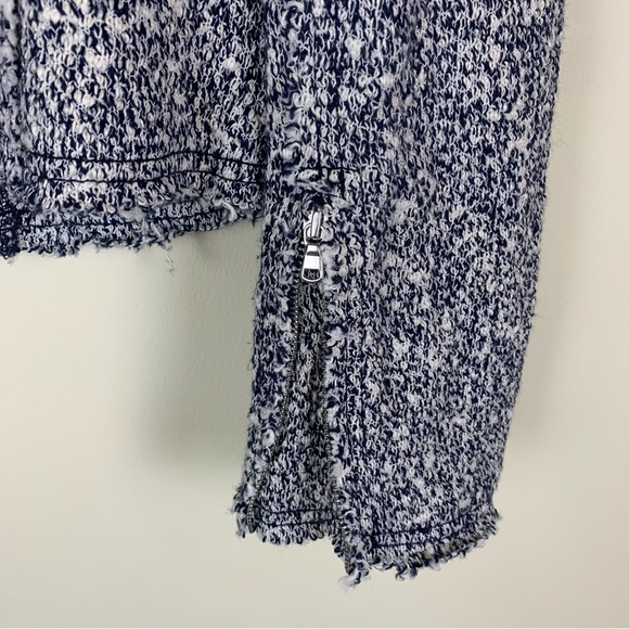 Rebecca Taylor Frayed Edge Cropped Tweed Jacket - Size 8 - Picture 12 of 16